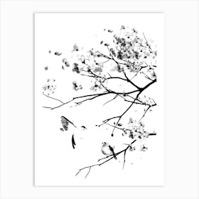 white and black Art Print