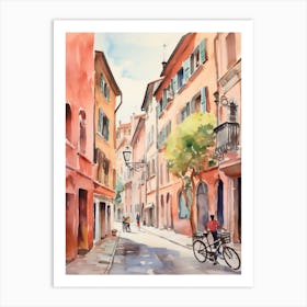 Modena, Italy Watercolour Streets 4 Art Print