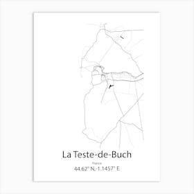 La Teste De Buch,France Minimalist Map Art Print