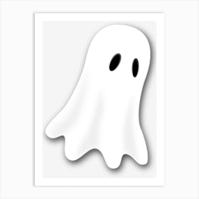 Ghost Boo Halloween Spooky Haunted Art Print