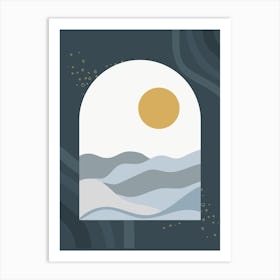 Sun Rising Over The Ocean Art Print