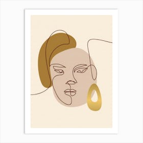 Woman'S Face Art Print