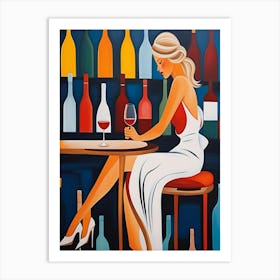 Woman At The Bar Art Print