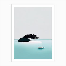 The Mergui Archipelago Thailand Simplistic Tropical Destination Art Print