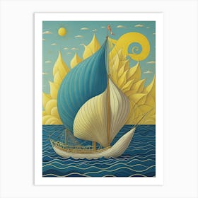 Sailing In The Sun Art Print