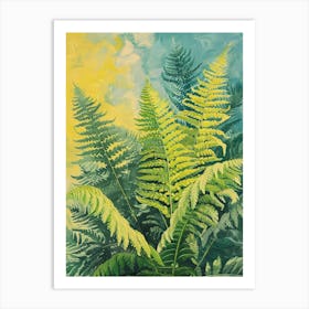 Forked Fern Painting 1 Art Print