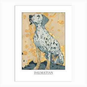 Dalmatian Precisionist Illustration 3 Poster Art Print