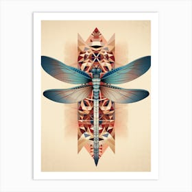 Dragonfly Geometric 10 Art Print