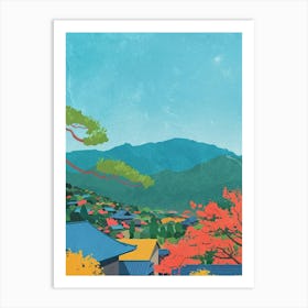 Koyasan Japan 3 Colourful Illustration Art Print