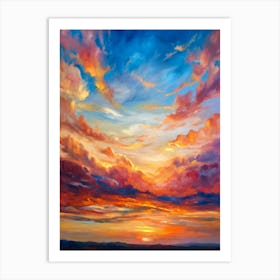 Sunset Over The Mountains 2 Art Print