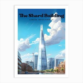 The Shard Building London Skyscraper Travel Art Art Print