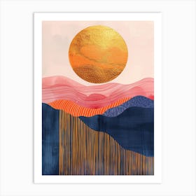 Sunset In The Mountains 1 Art Print