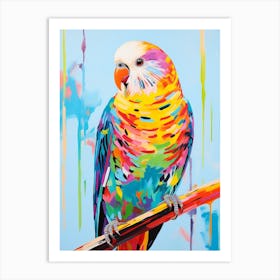 Colourful Bird Painting Budgerigar 1 Art Print