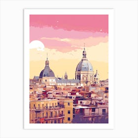 Madrid In Risograph Style 1 Art Print