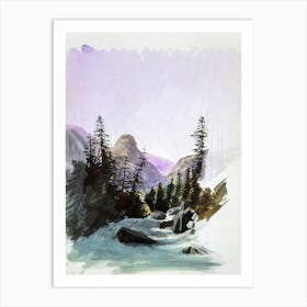 Alpine View, Mürren From Splendid Mountain Watercolours Sketchbook (1870), John Singer Sargent Art Print