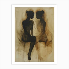 Two Women Sitting 1 Art Print