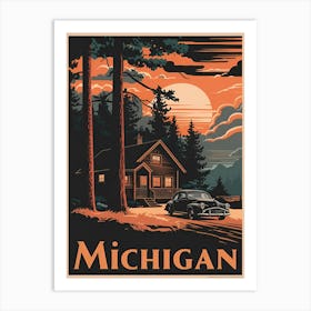 Vintage Travel Poster Michigan 2 Art Print