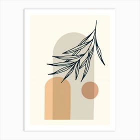 Illustration Of A Leaf Art Print