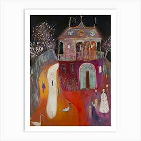 House At Night Art Print