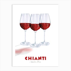 Chianti Wine Painting Art Print