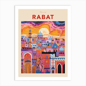 Rabat Morocco 4 Fauvist Travel Poster Art Print
