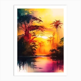 The Amazon Rainforest Watercolour Art Print