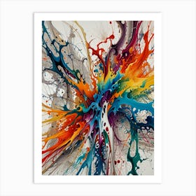 Colorful Splashes 8 Art Print