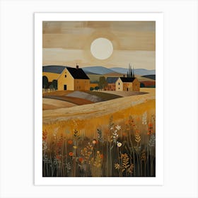 Farm In The Sun Art Print