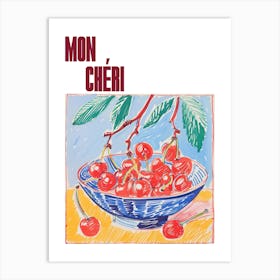 Mon Cheri Poster Cherry Painting Matisse Style 6 Art Print