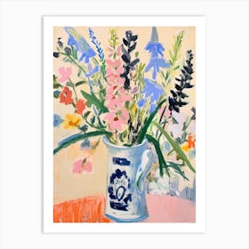 Flower Painting Fauvist Style Snapdragon 1 Art Print