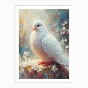 White pigeon Painting Art Print