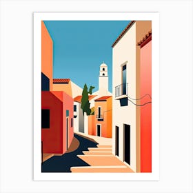 Algarve, Portugal, Bold Outlines 3 Art Print