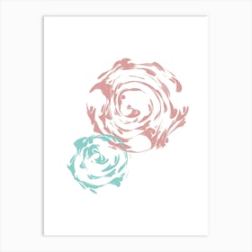 Abstract Roses Art Print