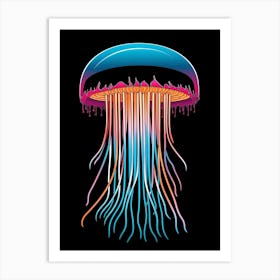 Comb Jellyfish Pop Art Style 1 Art Print