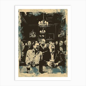 Duotone Illustration Comedy Club Austin Texas 2 Art Print