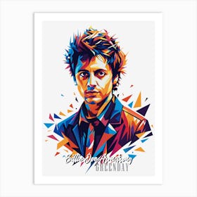 Greenday Billie Joe Armstrong 02 Portrait Music Icon Style WPAP Pop Art Art Print