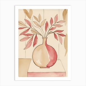 Pink Vase Stock Art Print