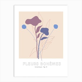 Fleur Bohemes Boho Flowers Botanique Bouquet Art Print