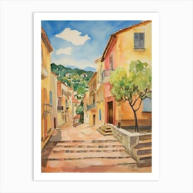 Prato, Italy Watercolour Streets 2 Art Print