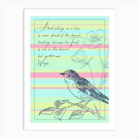 Bird Multi Sign Art Print