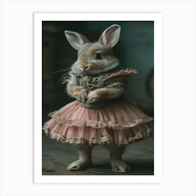 Rabbit In A Dress Art Print