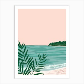 Tropical Beach Background 1 Art Print