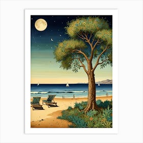 William Morris Beach Under A Tree Art Print