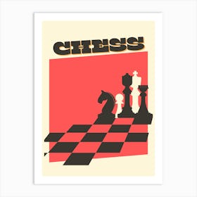 Chess retro Art Print