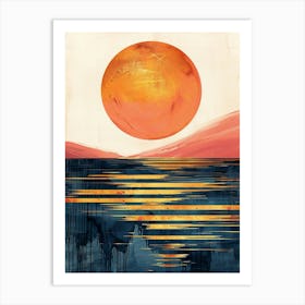 Sunset Over Water Art Print