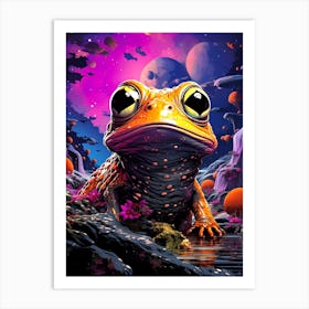 Frog In Space Art Print