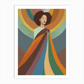 Afro-American Woman Rainbow Art Print