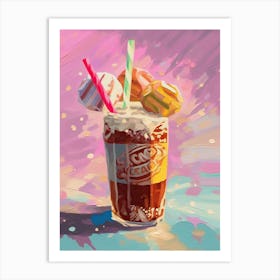 A Frapuccino Oil Painting 4 Art Print