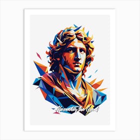 Alexander The Great 2 Portrait WPAP Pop Art Art Print