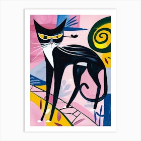 Cat In The Garden 10 Art Print